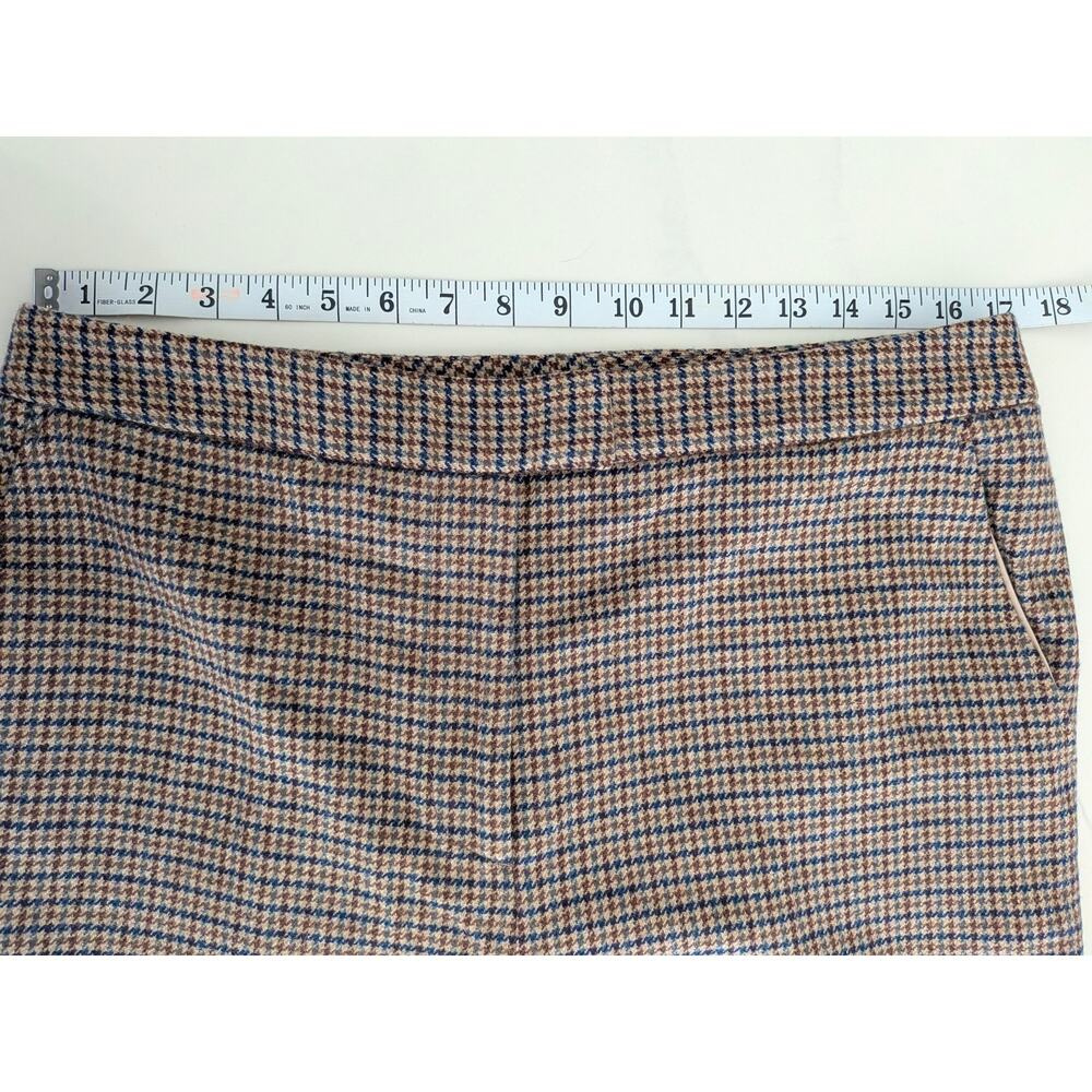 J. McLaughlin Wool Houndstooth Trousers Pants Size 12 Italian Fabric Portugal - Picture 9 of 11